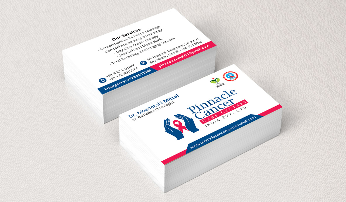 pinnacle business card design