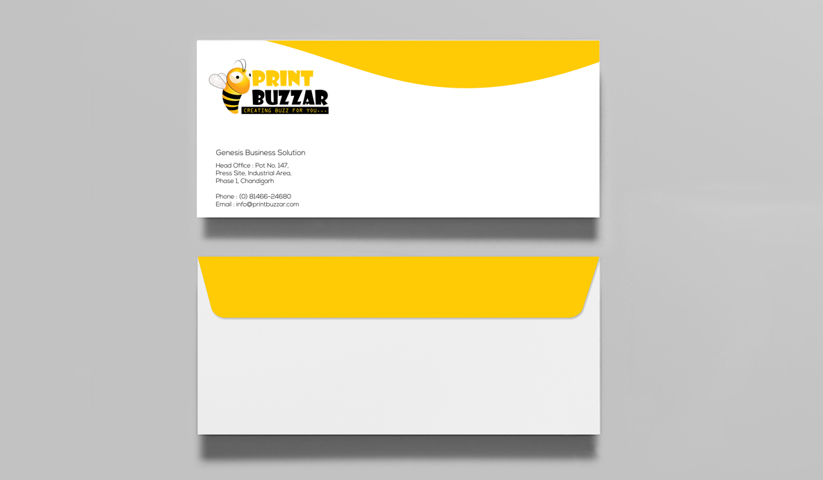 Print Buzzer Envelop Brand Collateral Design