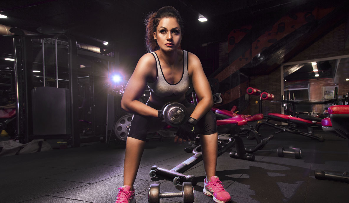 In Gym Girl Photoshoot