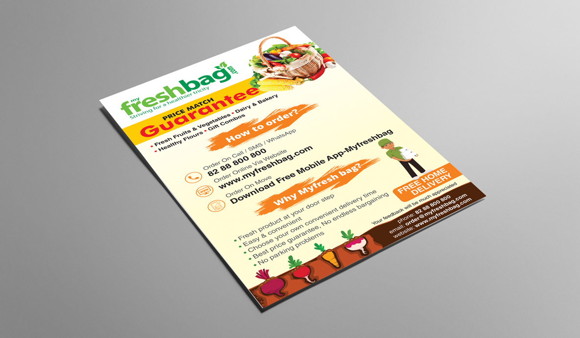 my fresh bag flyer mockup