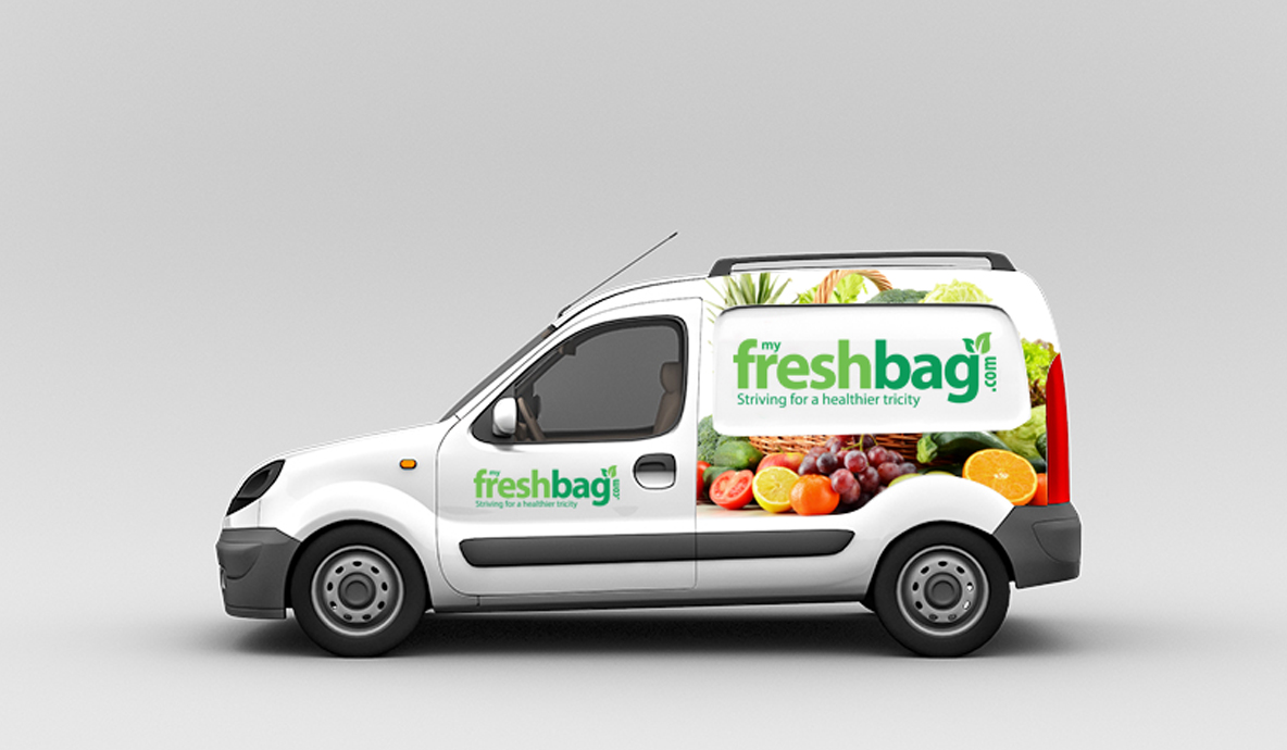 my fresh bag car branding mockup