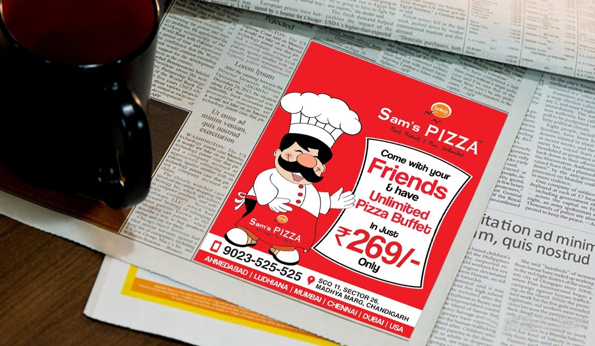 Pizza Buffet Print Ad Campaign