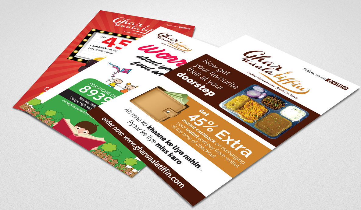 Ghar Waala Tiffin Flyer Designs